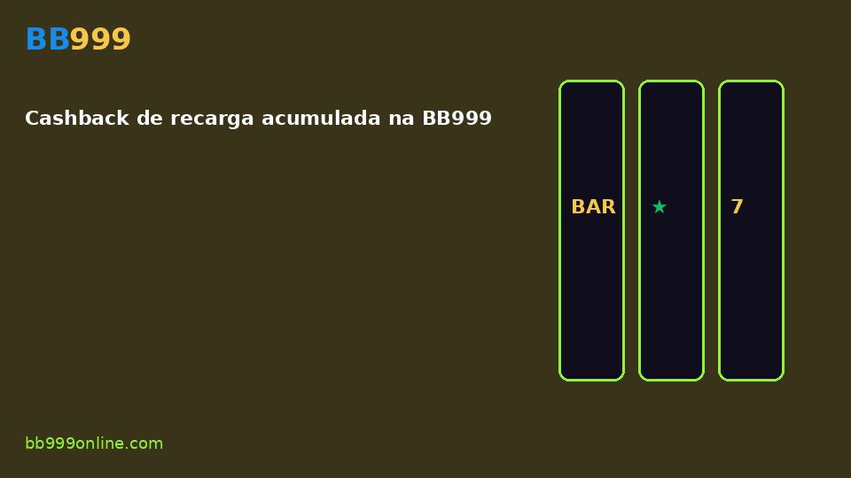 Cashback de recarga acumulada na BB999 — imagem do guia BB999
