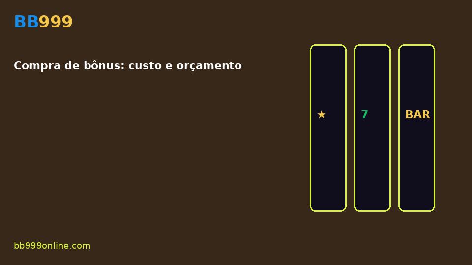 Compra de bônus: custo e orçamento — imagem do guia BB999