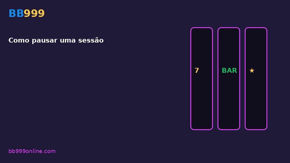 Como pausar uma sessão — imagem do guia BB999