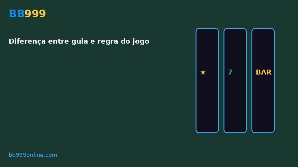 Diferença entre guia e regra do jogo — imagem do guia BB999