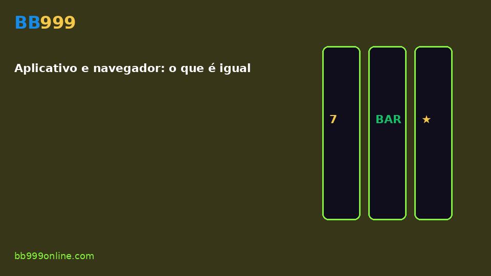 Aplicativo e navegador: o que é igual — imagem do guia BB999