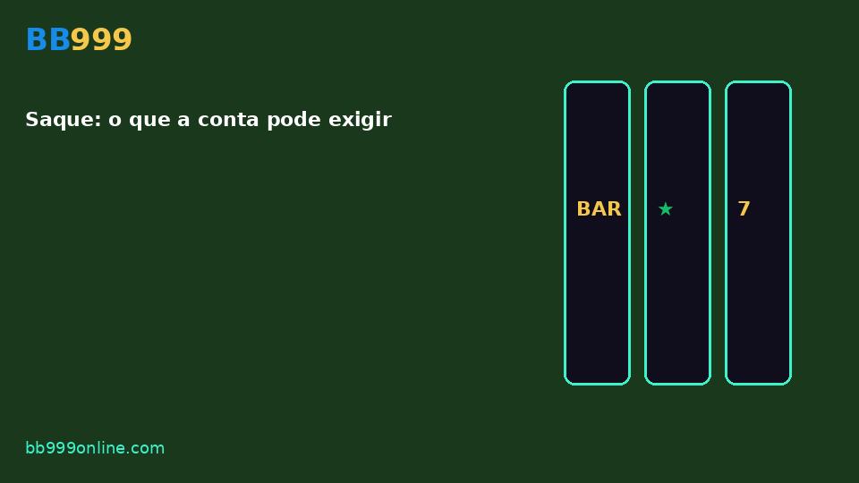 Saque: o que a conta pode exigir — imagem do guia BB999