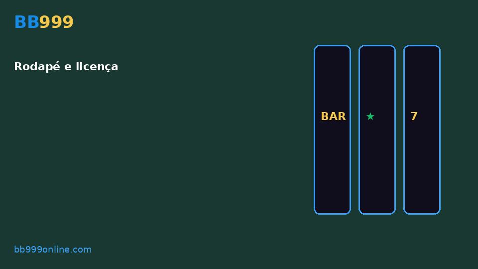 Rodapé e licença — imagem do guia BB999