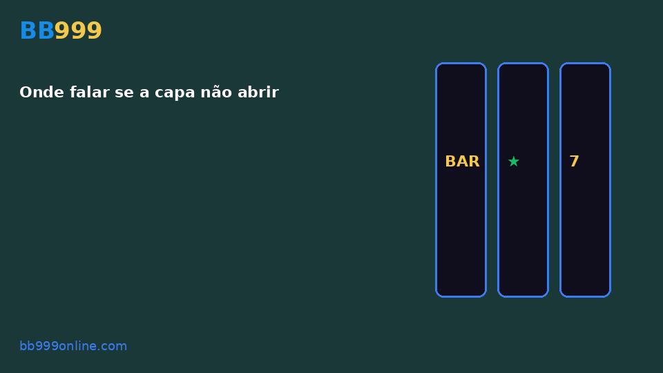 Onde falar se a capa não abrir — imagem do guia BB999